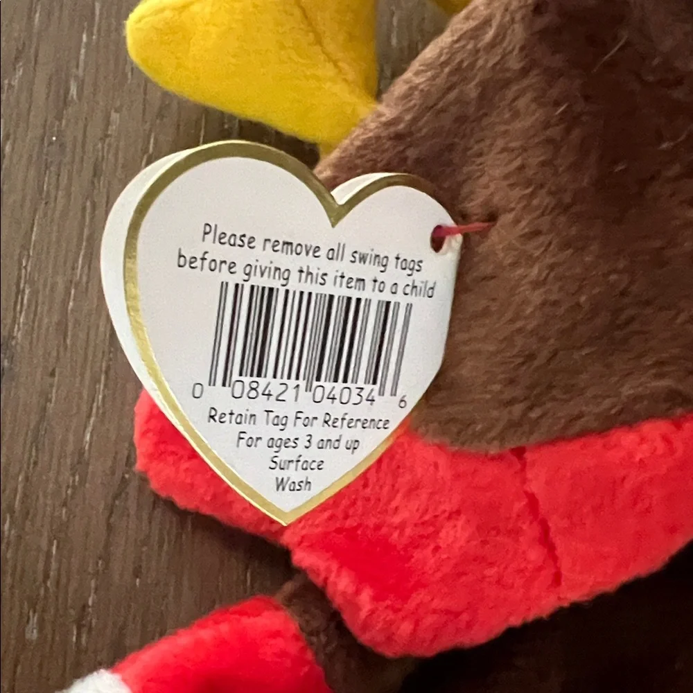 VINTAGE MINT NWT TY BEANIE BABY 1996 The Original Gobbles the Turkey